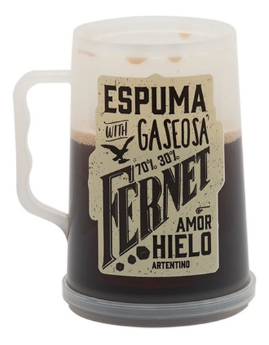 Vaso Chopp Con Gel Refrigerante Cerveza Fernet Siempre Frío