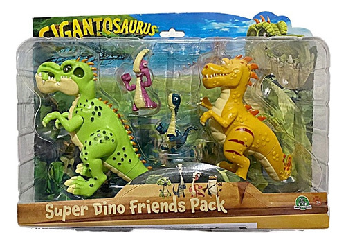 Pack 4 Figuras Dinosaurios Gigantosaurus Super Dino Friends 