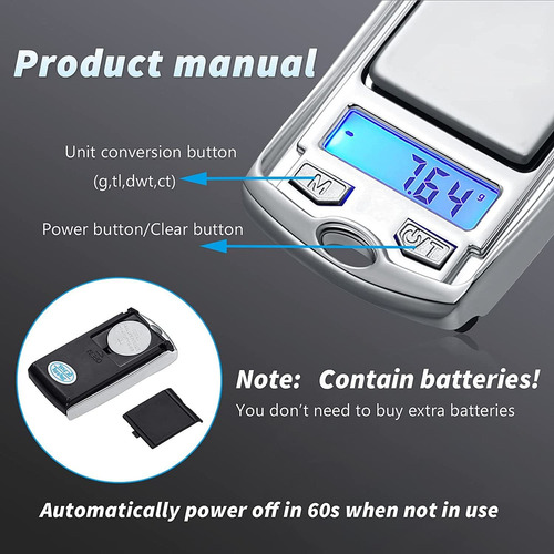 Mini Báscula Electrónica De Peso Digital 200 G/0,01 G