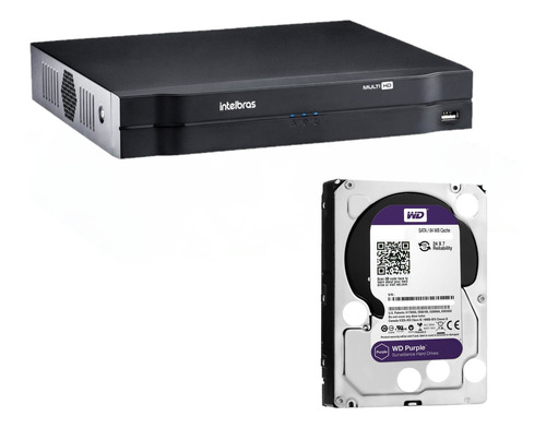 Dvr Intelbras 4 Canais Mhdx 1104 1mp Com Hd De 1 Tb Purple 