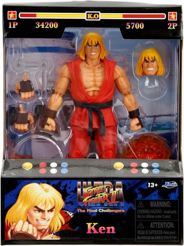 Set 4 Jada Street Fighter Ii Chun-li Ken Fei Ryu 15cm -nvos (Usado)