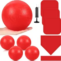 Comprar Set De 10 Pelotas Kickball Hiboom Con Bases Y Bomba