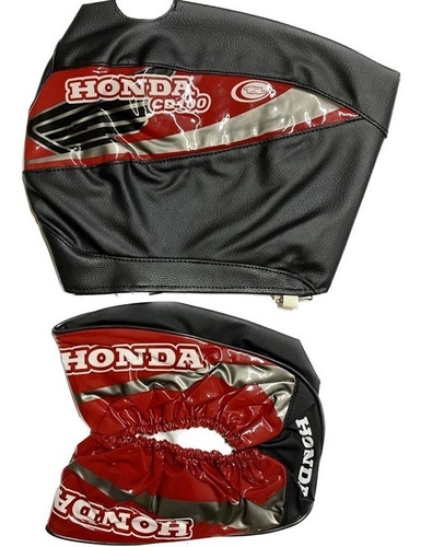 Kit De Funda Tanque Asiento Honda Cd 100cc Sleek Azul Y Roja