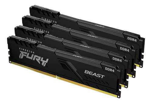 Kingston Fury Beast Black 16gb Kit (4x4gb) 3200mhz Ddr4 Cl16