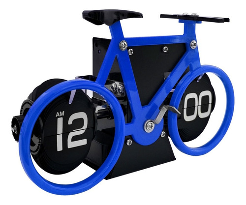 Reloj Decorativo Flip Bicicleta De Escritorio (dif Colores) Color Azul