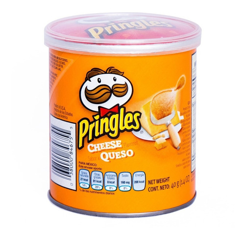 Papas Pringles 40gr. Queso X 6 Unidades