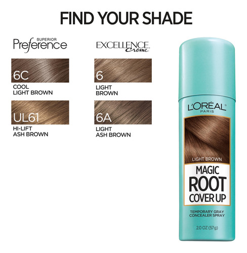 Spray Gris Temporal Para Colorear El Cabello Root Cover Up L