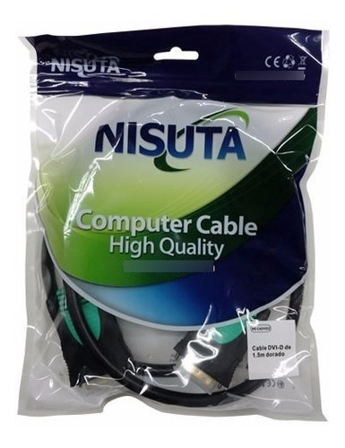 Imagen 4 de 6 de Cable Dvi D A Dvi D Dual Link 1.5 Metros Con Filtros Gamer
