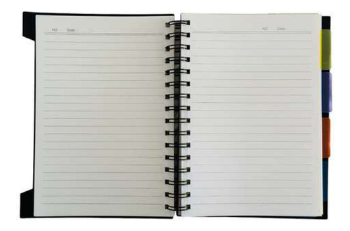 Libreta Notebook 5 Separadores 100 Hojas Espiral 14.5x21