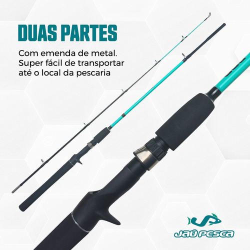 Vara Carretilha Jp Frost Acqua C602 1,80m 12-25lbs Jaú Pesca