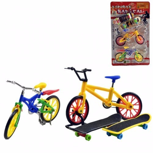 Kit Com 10 Acessórios Skate Bike Dedo Plástico Lixa Pedalo