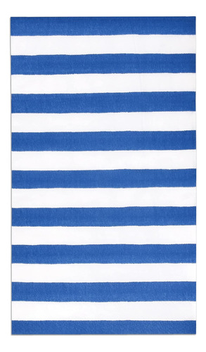 Paquete De 100 Servilletas De Papel Desechables A Rayas Azul