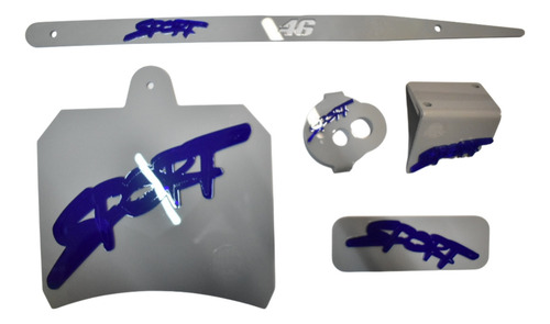 Kit De Acrilico Para Ws Sport Eco Gris/ Emblema Azul