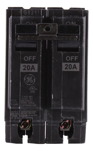 Ge Thql2120 Interruptor T Enchufable 2p 20a 120/240v