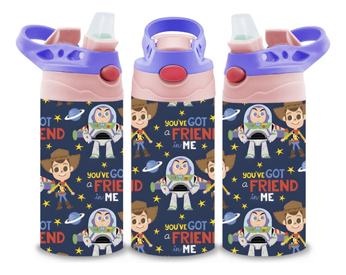 Termo Infantil Toy Story Woody Buzz Acero Inoxidable 320 Ml Lila