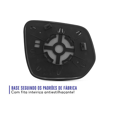 Lente Vidro Espelho Retrovisor S10 2012 2013 A 2016 Com Base