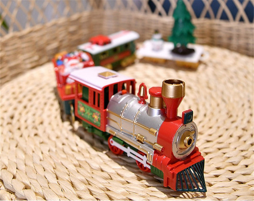 Imagen 5 de 10 de Set De Juguetes Navideños Con Diseño De Tren Eléctrico Led