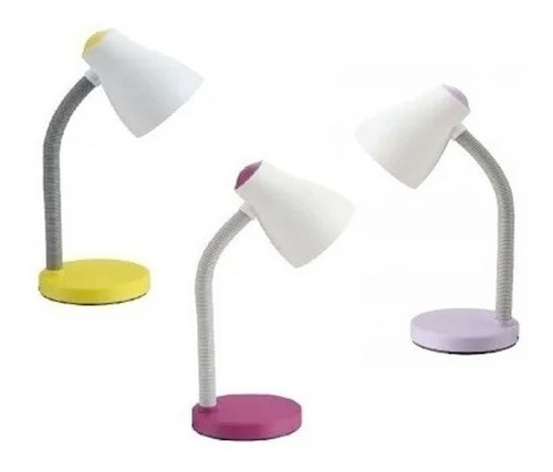 Lamparas De Escritorio Velador Moderno Colores Apto Led E27 