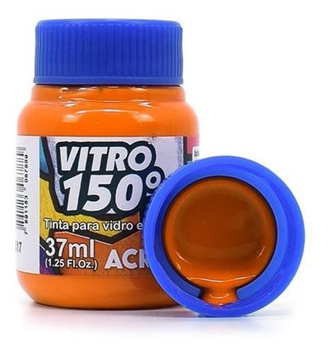 Tinta Acrilex 150° de Vitro, 37 ml, color 517, color naranja