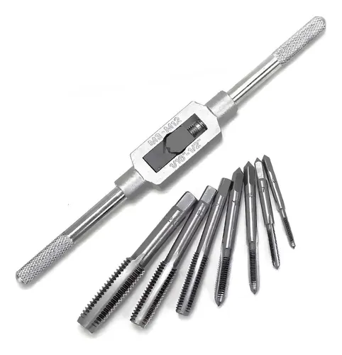 comprar Jogo De Tarraxas Macho Com 8 Peças M3  M4 M5 M6 M8 M10 M12