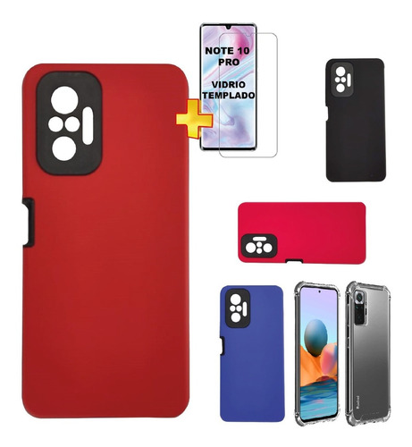 Protectror Funda Xiaomi Redmi Note 10 Pro Reforzado + Vidrio