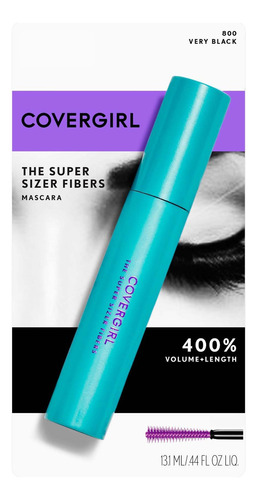 Mascara De Pestañas Covergirl The Super Sizer Fiber 400% Vol Color 800 Very Black