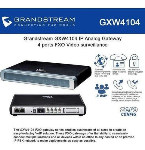 Gateway Ip Grandstream Gxw4104 4 Fxo Sip Voip Router