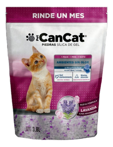 Piedras sanitarias para gatos CanCat Aroma Lavanda x 3.8 Litros