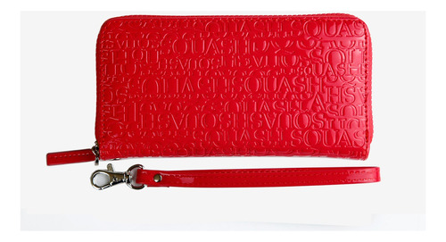 Billetera Para Tarjetas Arpelli Squash 213055 Color Rojo Diseño De La Tela Lisa