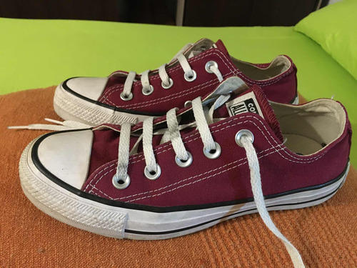 Converse All Stars. Bajos,color Bordeaux. Impecables