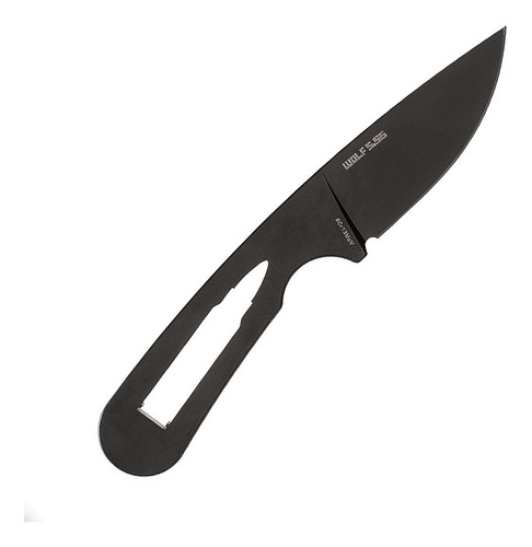 Faca De Pescoço Wolf 5.56 Neck Knife Com Bainha Para Cinto Cor Preto