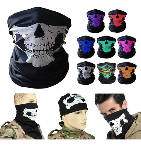 Bandana Balaclava Multifuncional Calavera Motociclista     