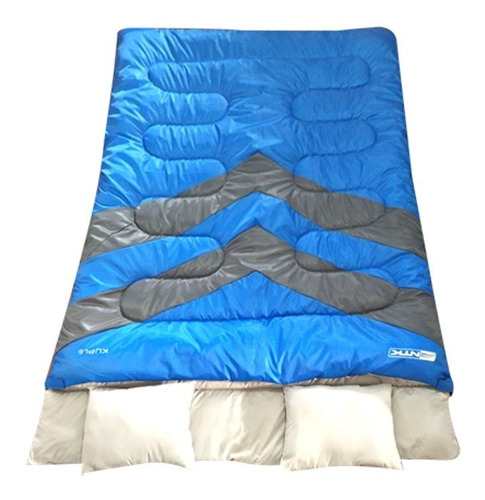 Saco De Dormir Kuple Ntk Casal Azul E Cinza