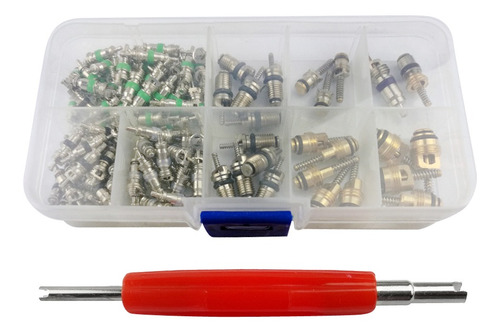 135pcs Ac Válvula De Núcleos Aire Acondicionado Kit Básic