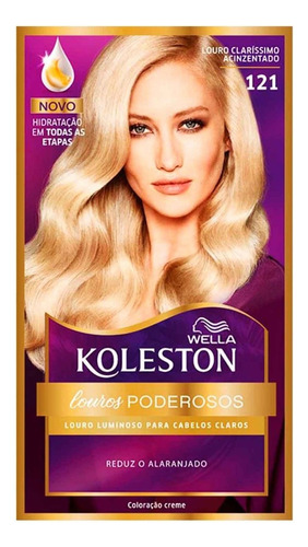  Coloração Koleston 121 Louro Claríssimo Acinzentado Wella