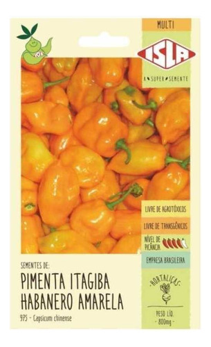 Sementes De Pimenta Itagiba Habanero Amarela