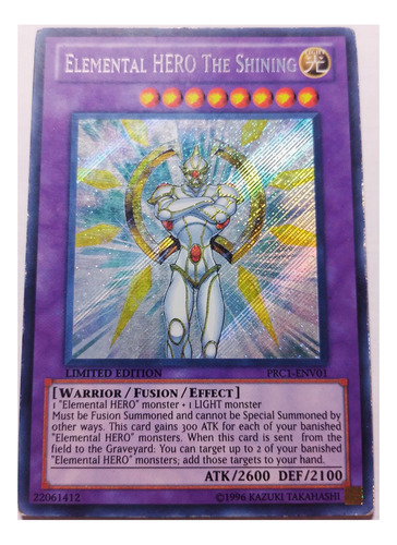 Elemental Hero The Shining +15 Cartas De Regalo Yugioh