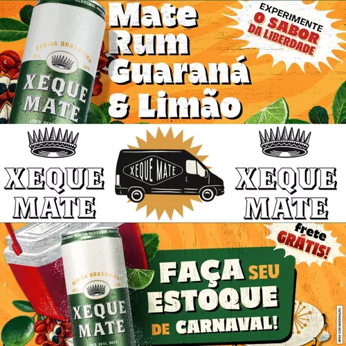 Kit 12 Bebida Mista Xeque Mate Draft Rum - 473ml em Promoção na