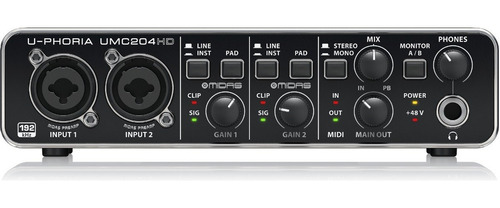 Behringer Umc204 Hd Interface Audio Usb Pc U-phoria Umc204hd