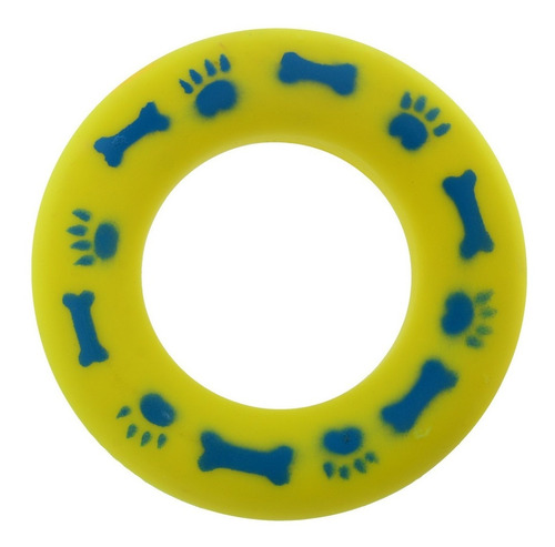 Brinquedo Para Cães Argola Pequena Amarelo 9cm Líder Pet