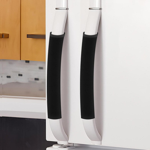 Cubiertas De Manija De La Puerta Del Refrigerador De 2 Balck