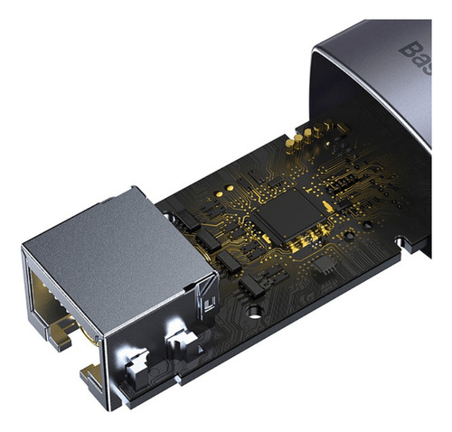 Adaptador Baseus Tipo-c A Rj45 1000mbps Windows Linux, Negro