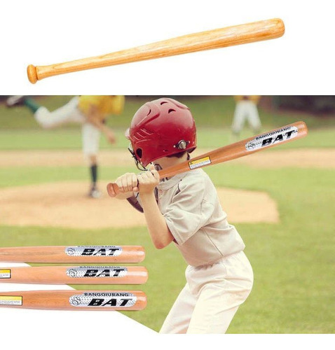 Juego X 2 Bate Baseball Palo Beisbol Madera 70 Cms Deporte
