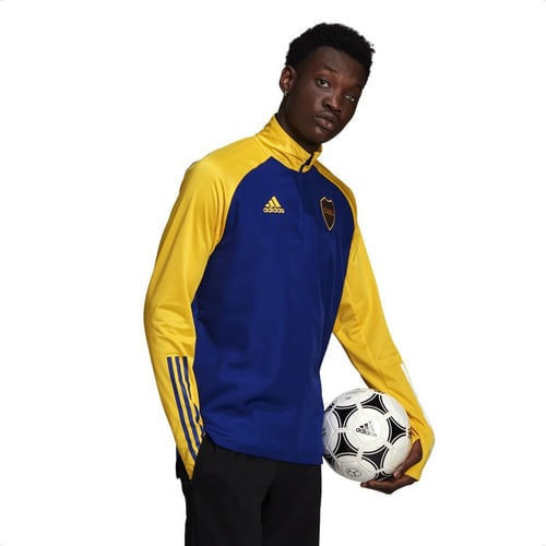 Imagen 3 de 6 de Buzo Medio Cierre adidas Boca Wrm 2020 Hombre Entrenamiento