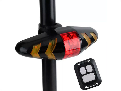 Luz Trasera Bicicleta Recargable Giro Stop Control Remoto  