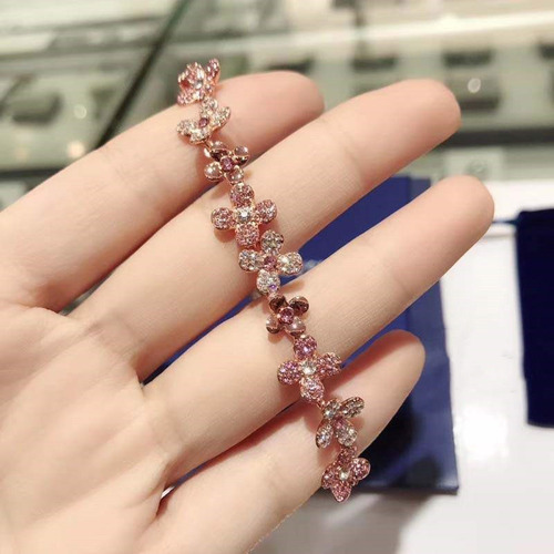 Pulsera De Pétalos De Trébol De Cuatro Hojas Para Mujer