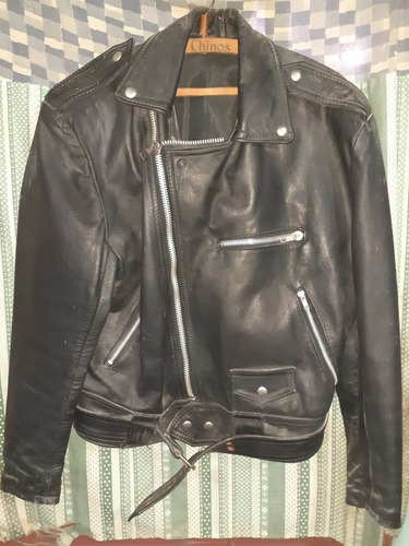 Campera Motor Oil Cuero