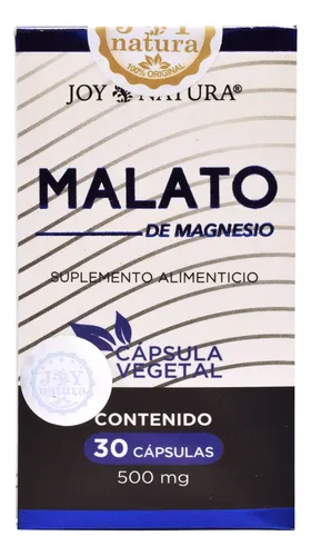 Malato Magnesio 30 Capsulas Joy Natura Sabor Sin Sabor