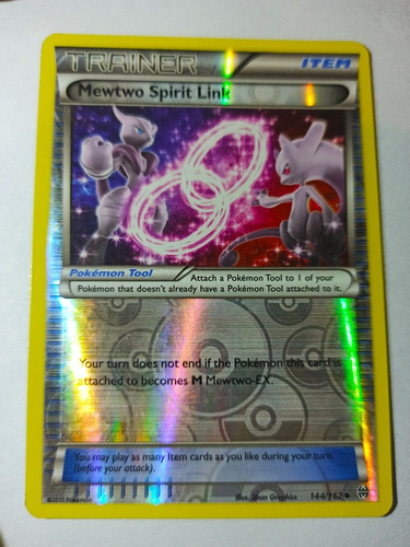 Pokemon Xy Breakthrough Mewtwo Spirit Link 144/162 Reverse (Usado)
