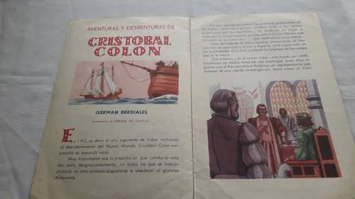 Cuento Infantil * Aventuras Y Desventuras De Colon * Antiguo (Usado)